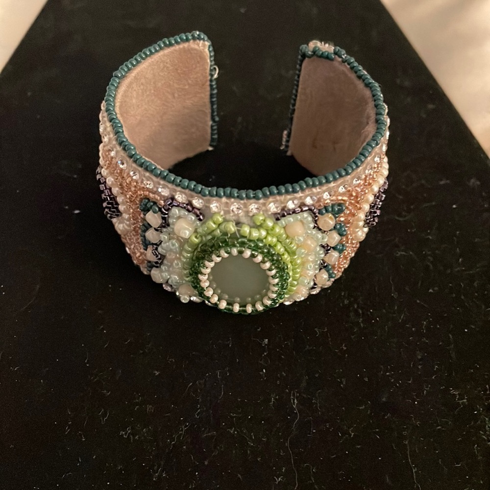 Hand Beaded Cuff - image 1